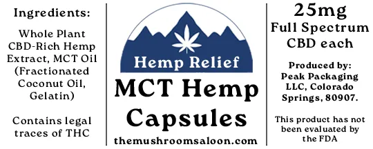 [10441] CBD Capsules 25mg each - 10 ct