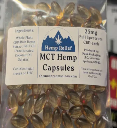 CBD Capsules 25mg each - 60 ct