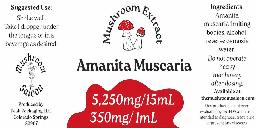 [10757] Amanita Muscaria 10:1 Tincture 15ml (05.oz) Bottle - 15 ml